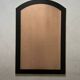 Large brass mirror and pink glass circa 1970