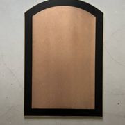 Grand miroir laiton et glace rose circa 1970