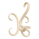 Curved white wooden coat hook, 1960s
