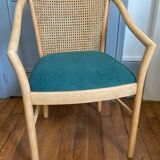 Wooden and cane chair