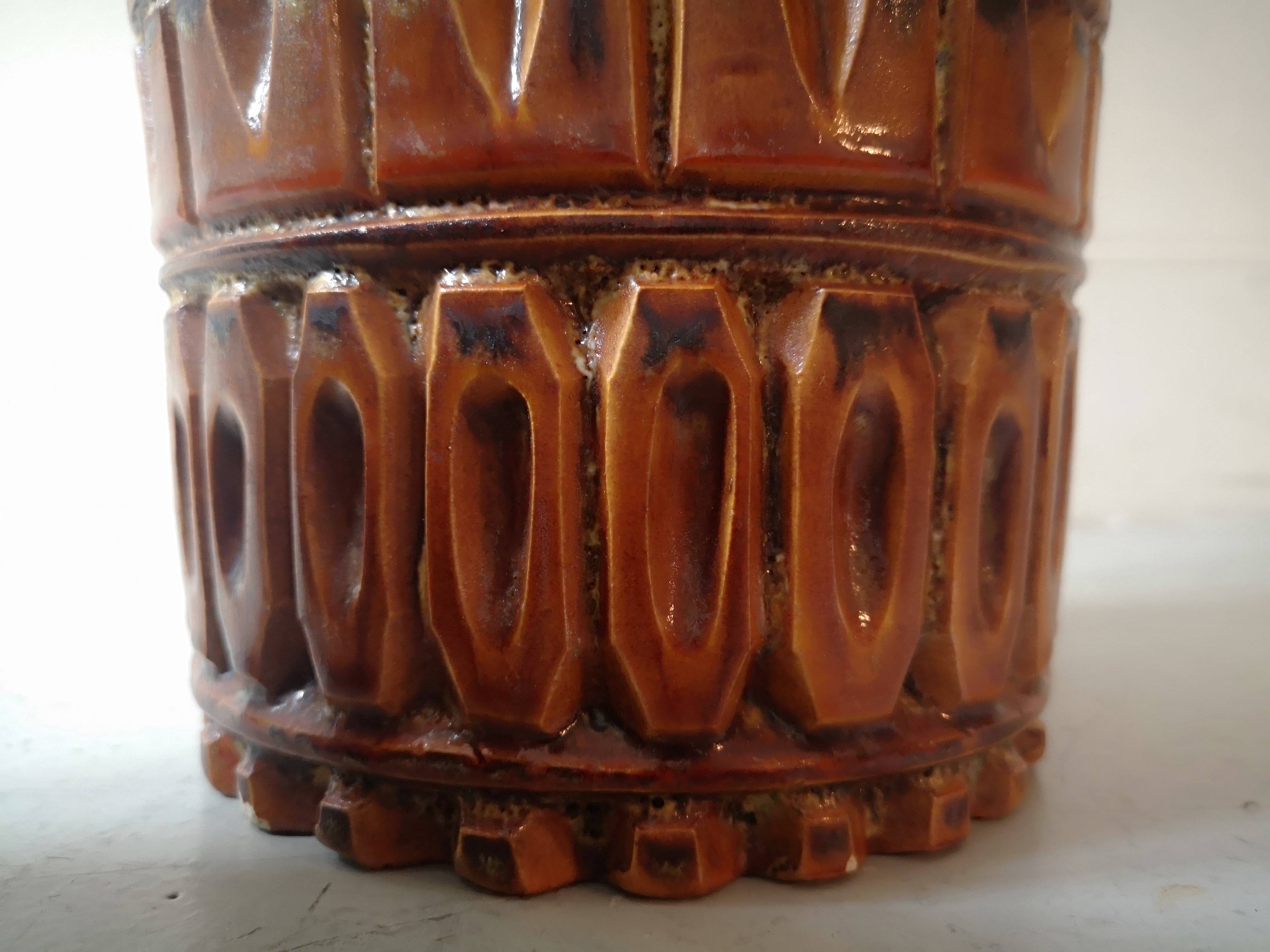 Large ceramic vase signed marius bessone vallauris 1950