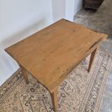 Shop/trade table in old fir 1950s -1m
