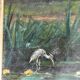 Small painting: oil on old canvas