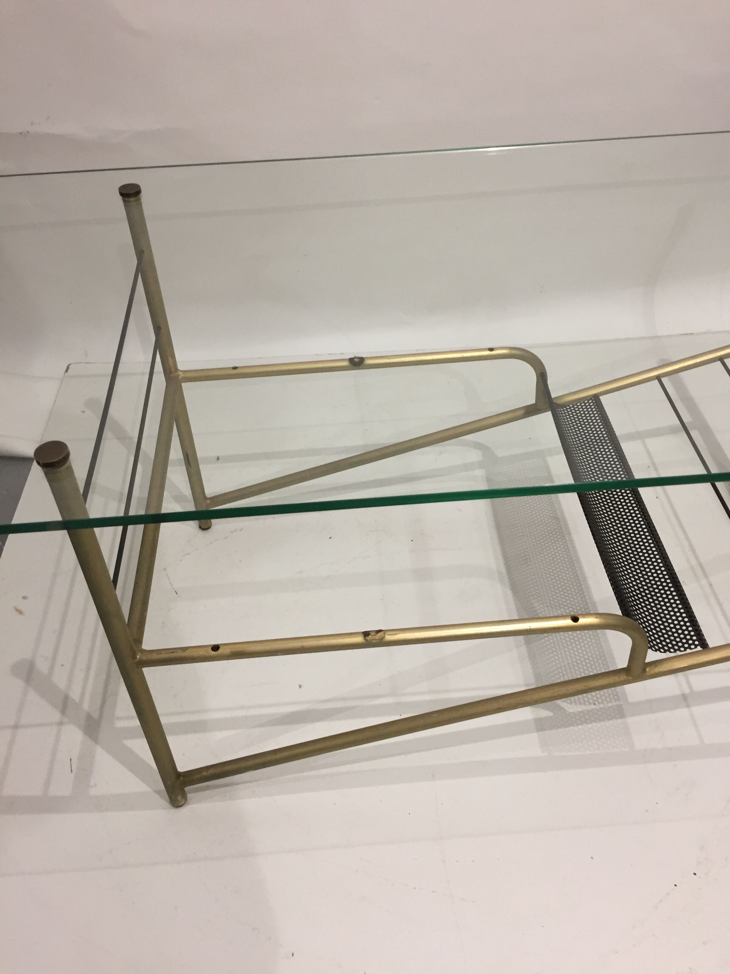 Modernist glass coffee table