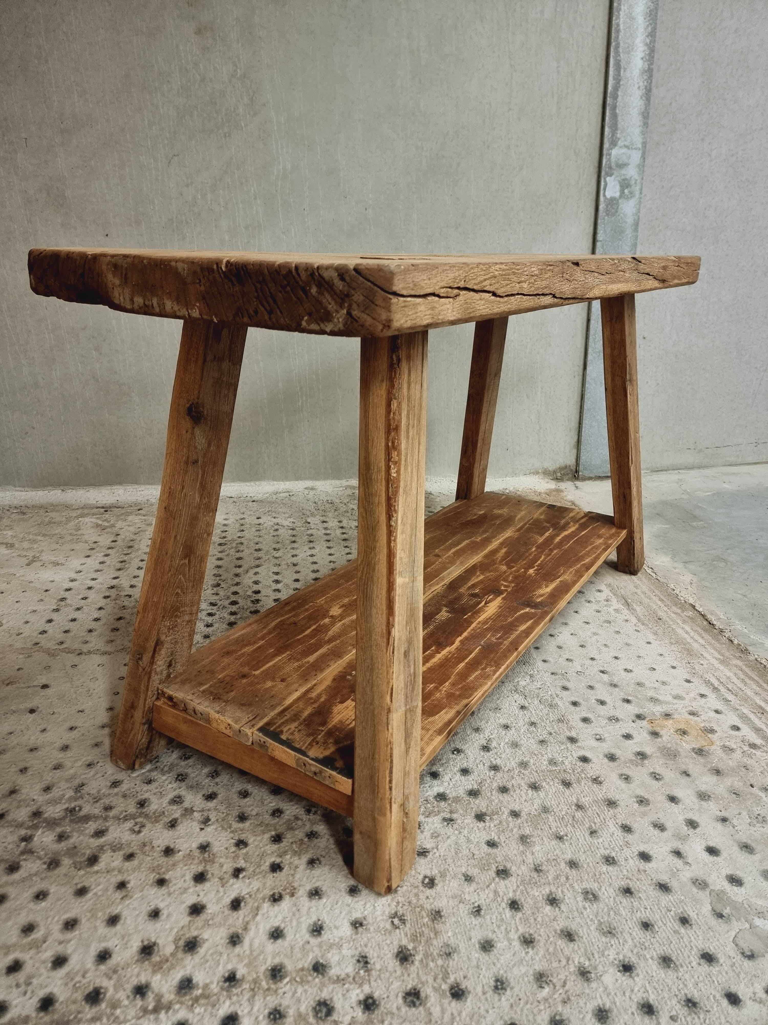 Old workbench work table bathroom furniture side table 55 x 137 cm