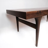 Coffee table in rosewood with blue tiles by Johannes Andersen and Silkeborg Furniture, 1960s