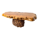 "Free-form" coffee table in solid elm.