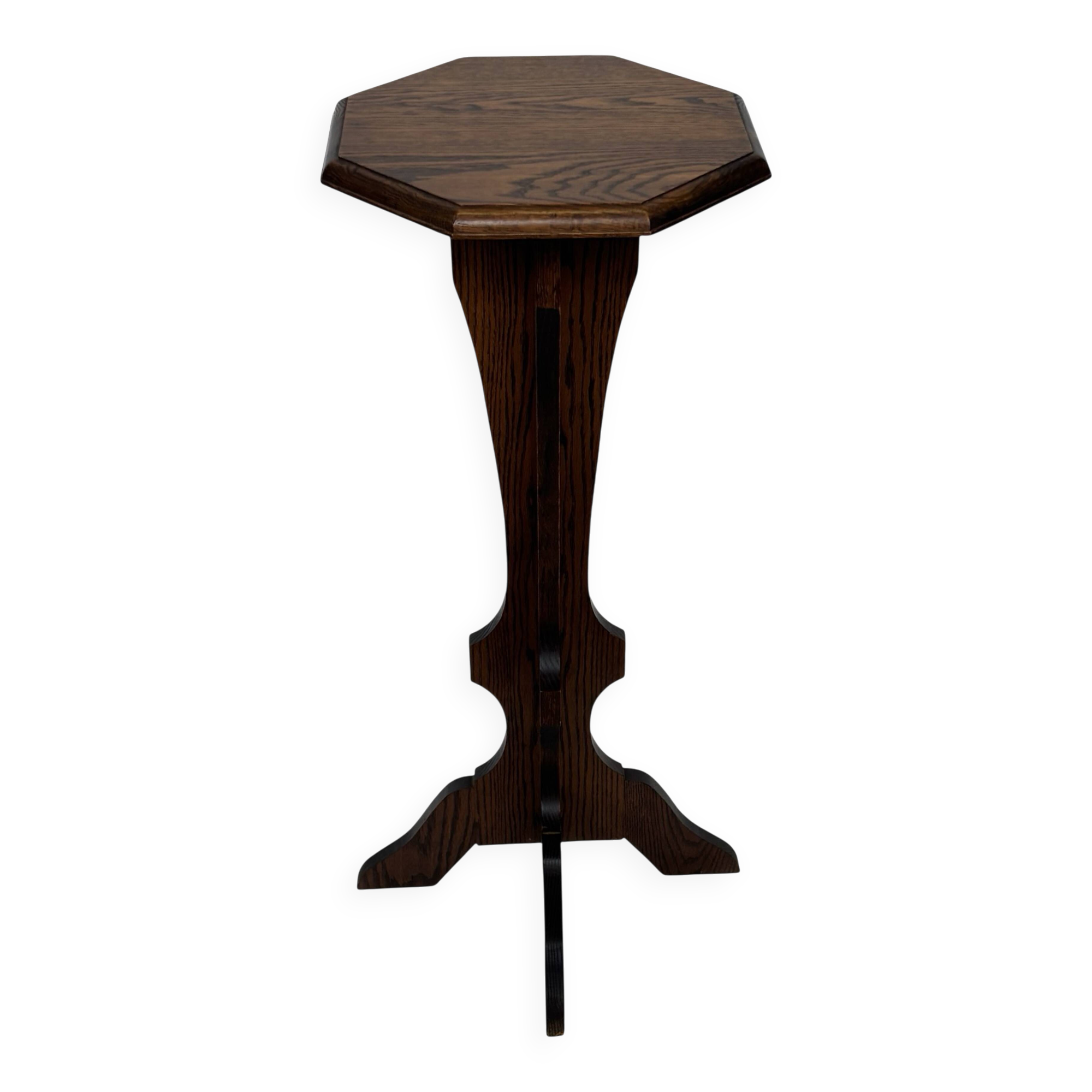 Vintage Plant Stand Side Table Oak Design minimalist