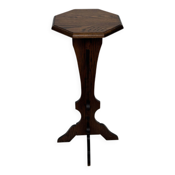 Vintage Plant Stand Side Table Oak Design minimalist