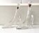 2 bottles vintage glass flacons registered model kefla france high heels