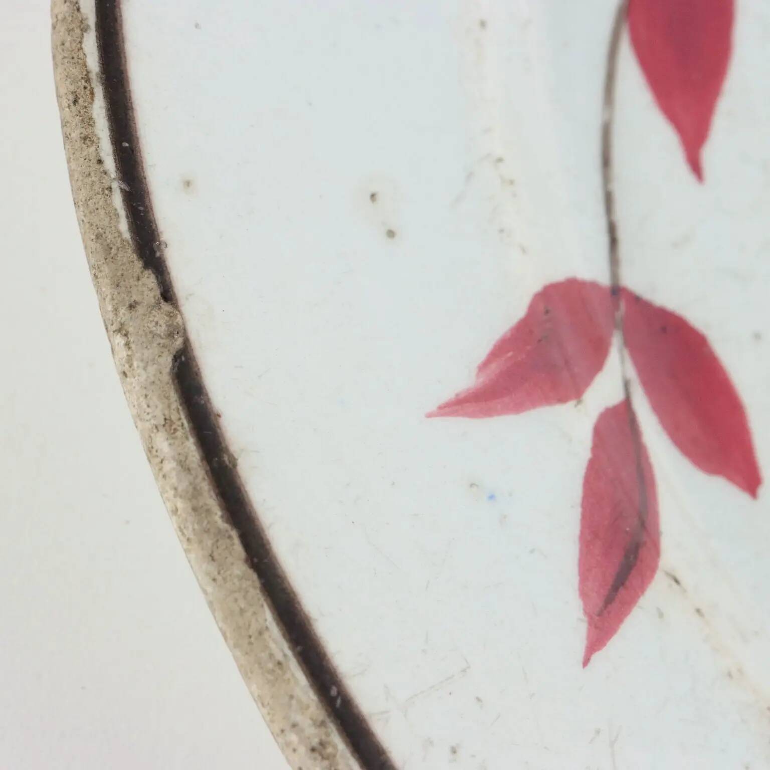 Antique ceramic plate from Laveno, Italy, late 20th century.