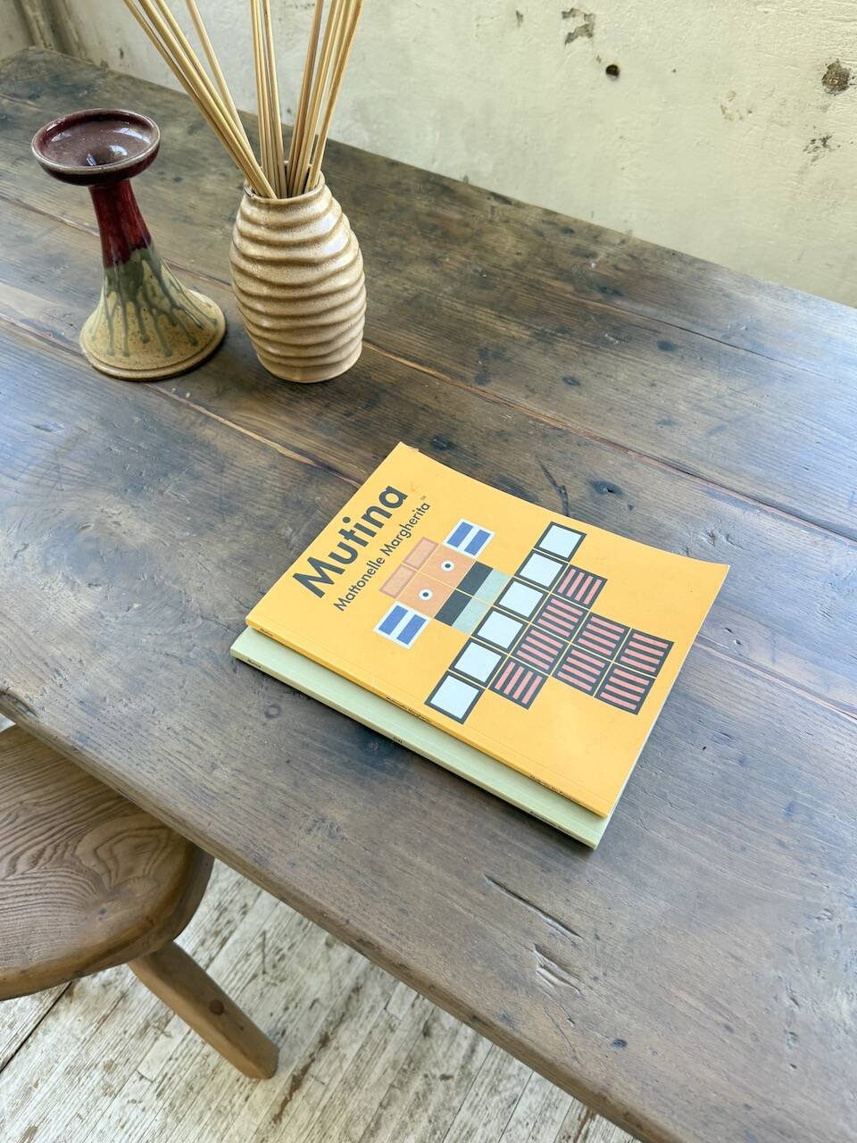 1950s oak farmhouse table with spindle legs