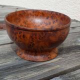 Wooden footed bowl