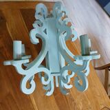 Gustavian style wooden chandelier