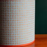 Nepalese blue and orange paper lampshade