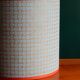 Nepalese blue and orange paper lampshade