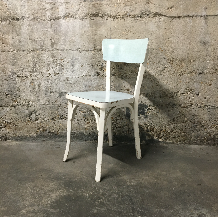 Series of 4 Baumann wooden chairs