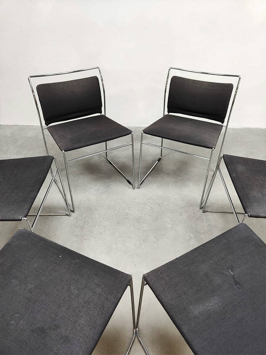 Vintage Italian Tulu dining chairs Kazuhide Takahama Simon Gavina