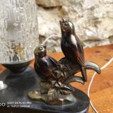 Art deco bird lamp