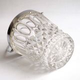 Rimmed glass ice bucket