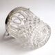 Rimmed glass ice bucket