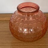 Pink round ball vase in glass