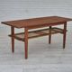 1970s, Scandinavian coffee table, original condition, teak wood, rattan.