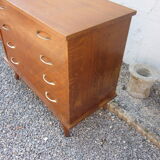 Vintage chest of drawers with compass feet