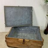 Vintage industrial wooden chest