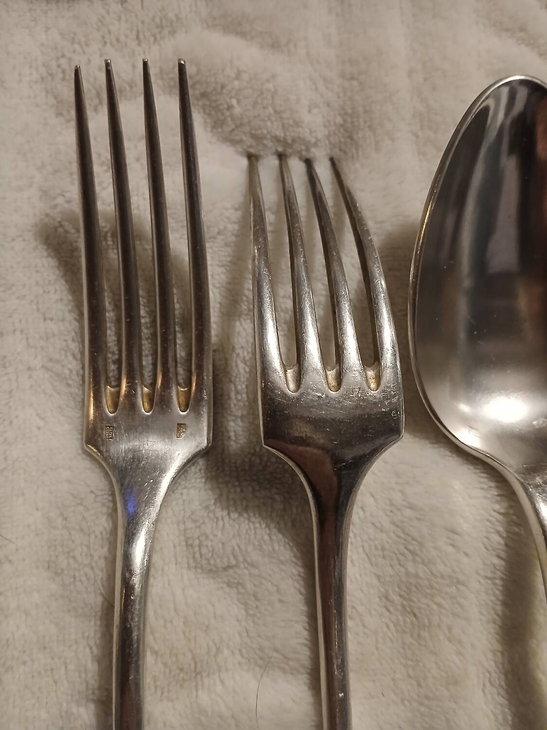 24 antique silver-plated cutlery sets