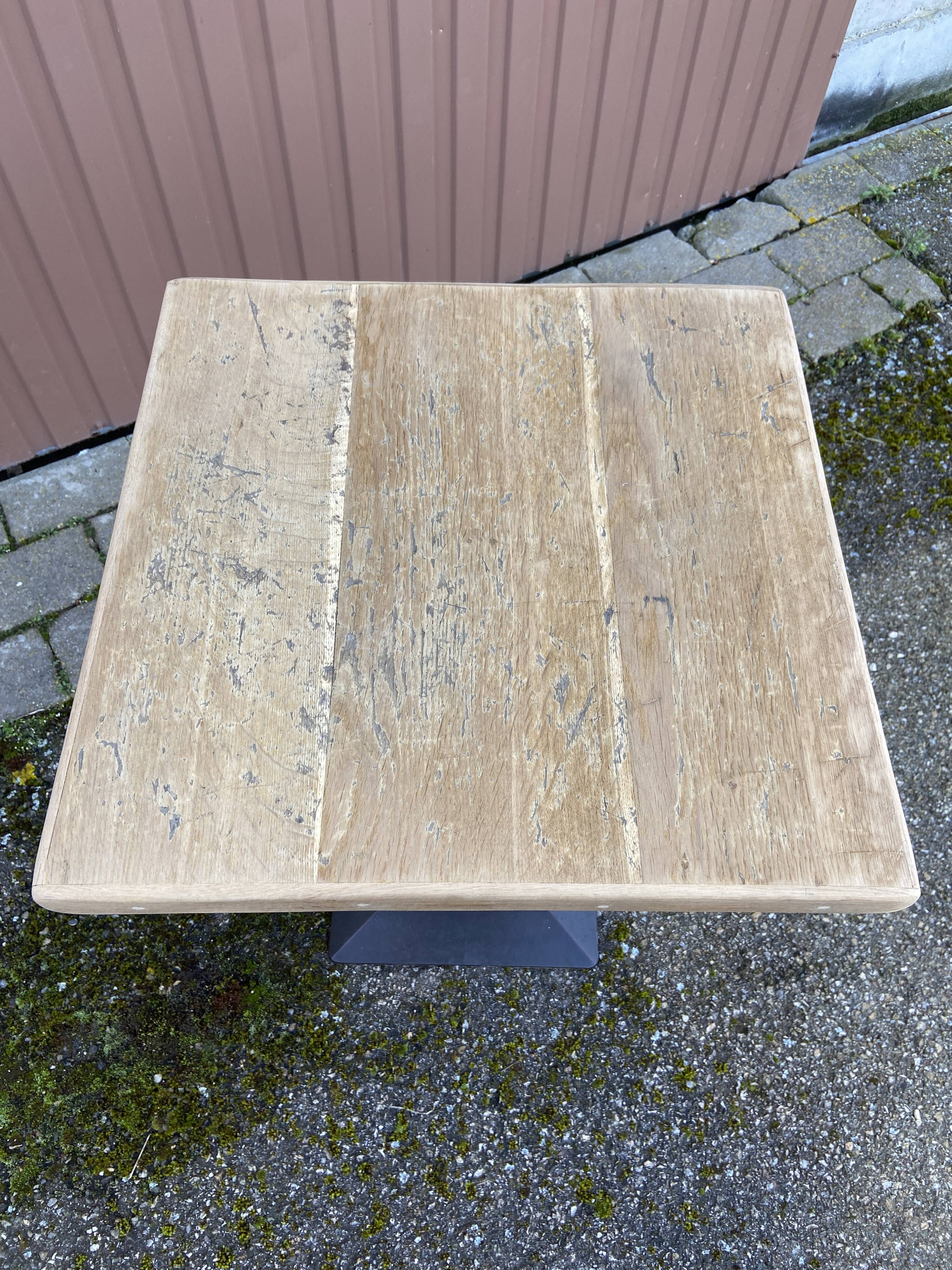 guéridon table fer métal jardin bistrot 70 s vintage