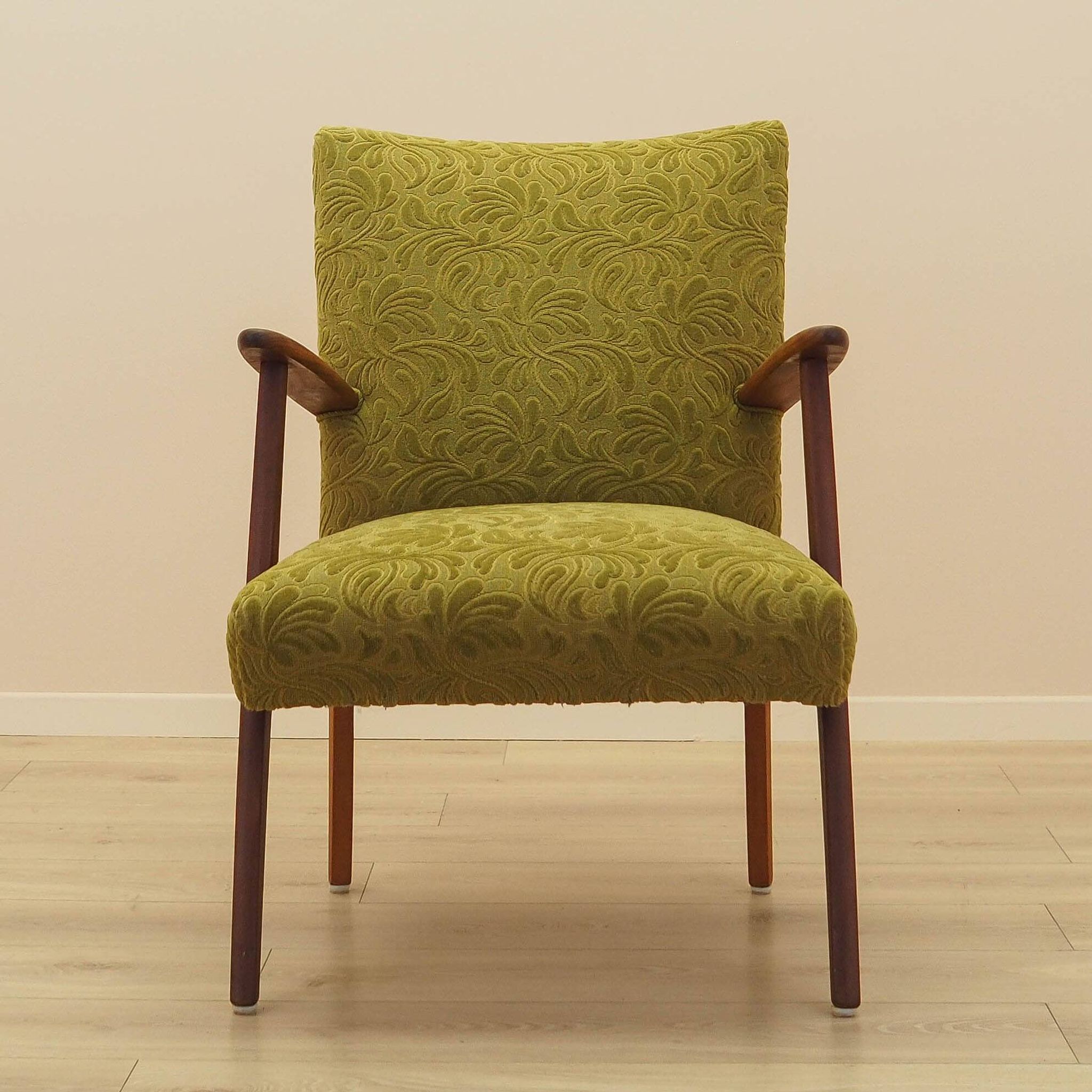 Fauteuil danois vert, années 1960