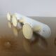 Wall coat rack with 3 coat hooks in bakelite from the 50s and 60s