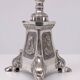 Bougeoirs d'église antiques plaqués argent, France, années 1850