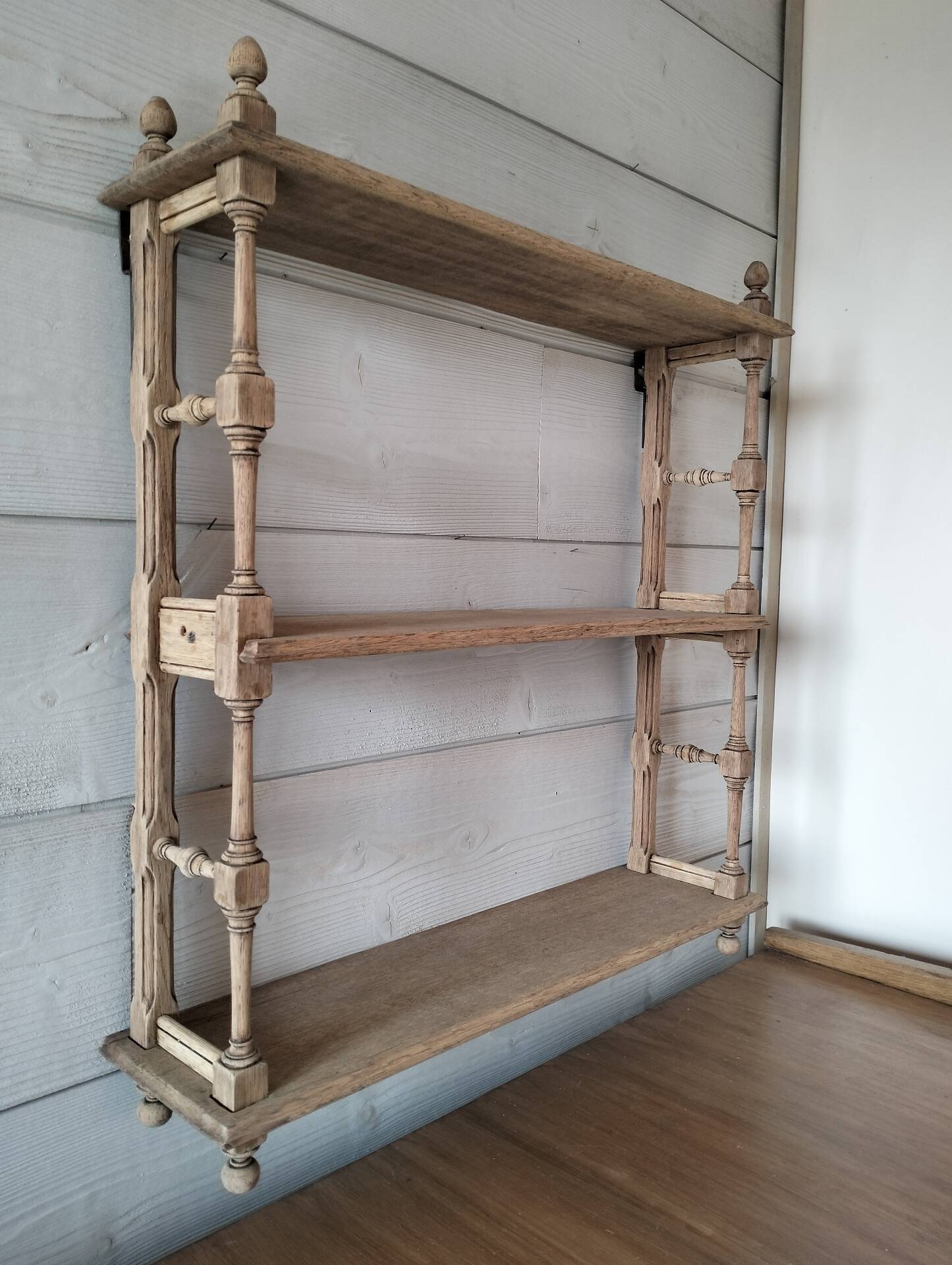 Wooden wall shelf