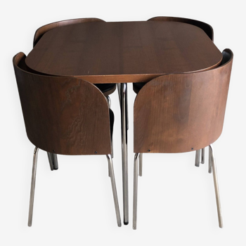Ensemble table et quatre chaises Fusion, Ikea vintage, 1990