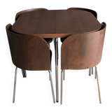 Fusion table and four chair set, vintage Ikea, 1990