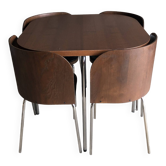 Fusion table and four chair set, vintage Ikea, 1990