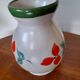 Vintage Poët Laval orange and green vase