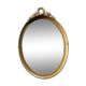 Golden oval mirror 34x50cm
