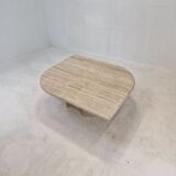 Italian travertine coffee table, 1980's