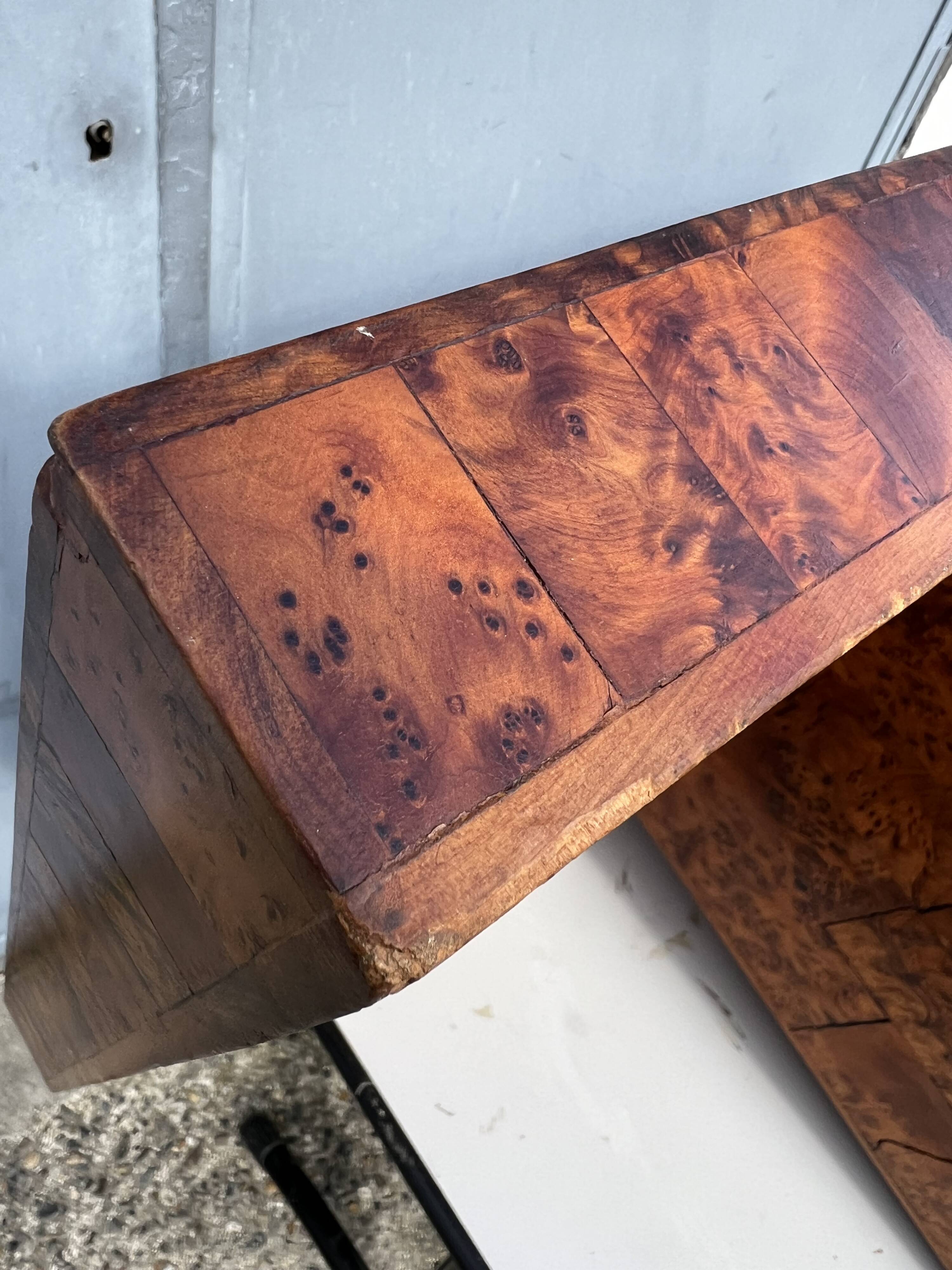 Vintage burl wood coffee table - 1970s