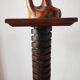 Brutalist column – old Burgundy press screw