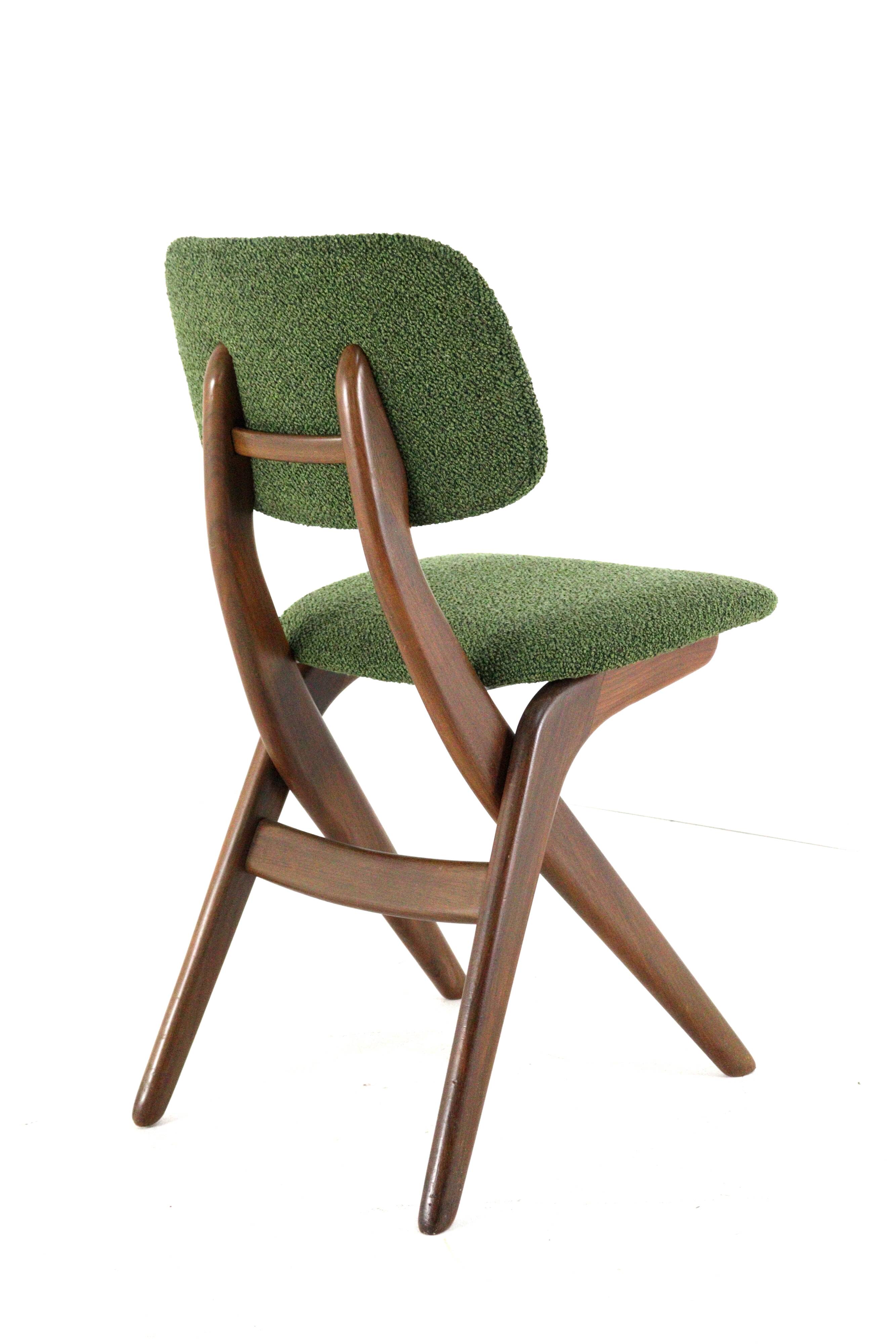 4 chaises ciseaux AwA restaurées, Pays-Bas milieu XXème