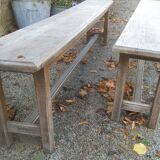 Pair of oak benches