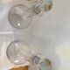Two old liquor decanters