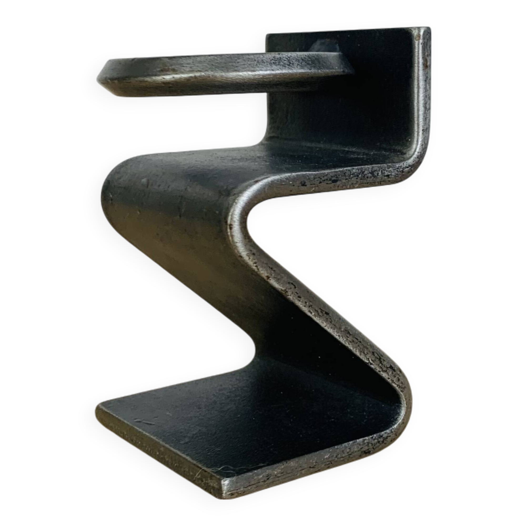 Bougeoir brutaliste fer forgé "Z"