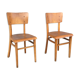 Lot of 2 vintage curved wooden thonet chairs