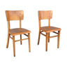 Lot of 2 vintage curved wooden thonet chairs