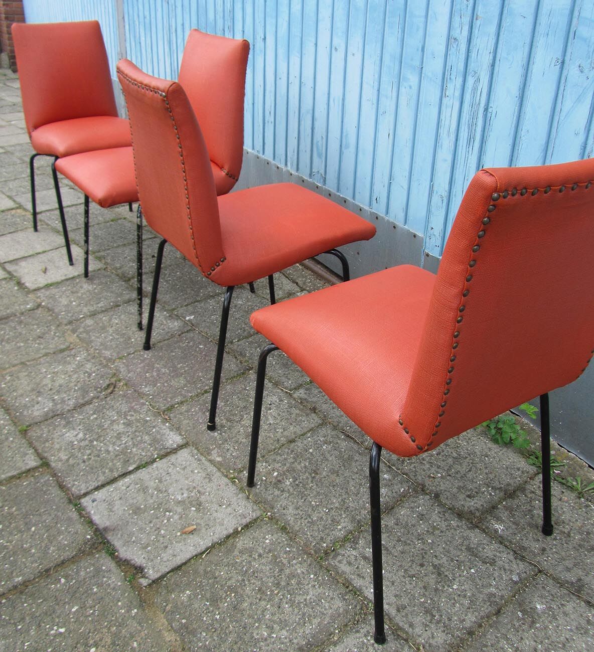 Set of 4 chairs by Pierre Guariche for Meurop 1960
